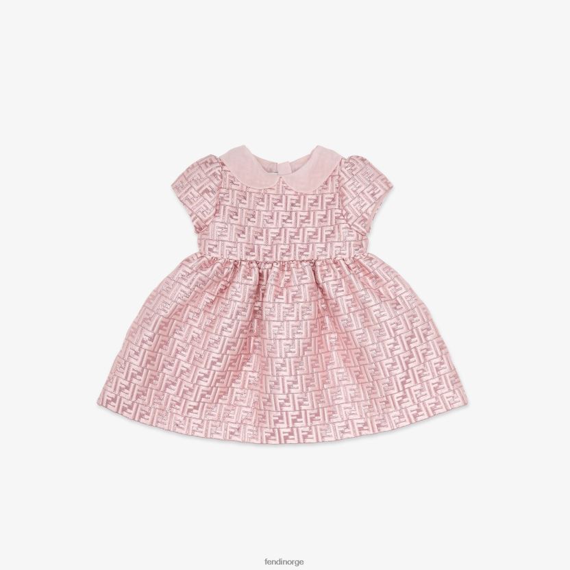 Fendi barn babykjole i jacquard NXB4XN2763 rosa klær