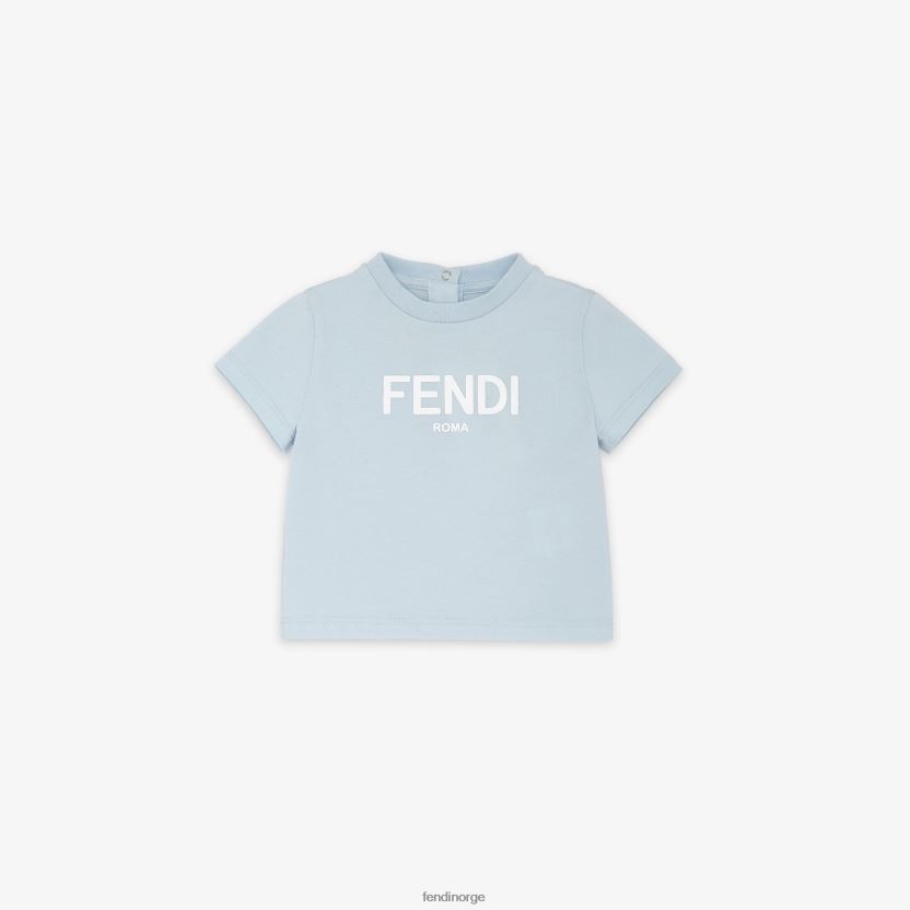 Fendi barn jersey baby t-skjorte NXB4XN2767 lyse blå klær