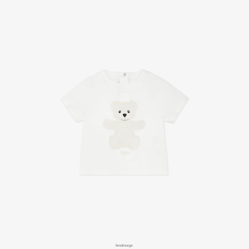 Fendi barn jersey bamse t-skjorte NXB4XN2797 hvit klær