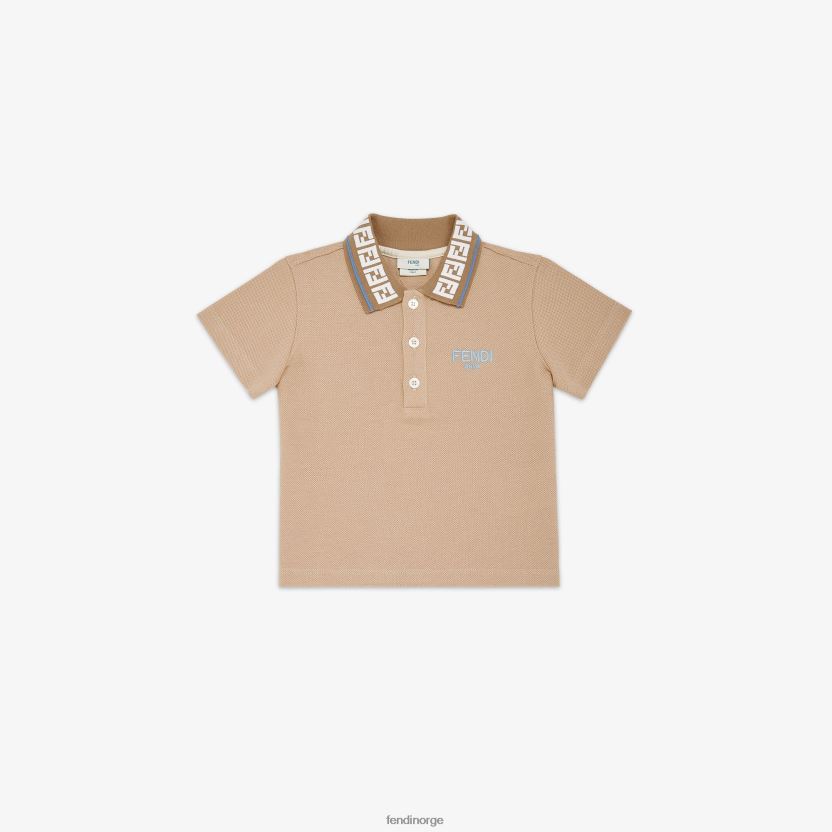 Fendi barn pique baby poloskjorte NXB4XN2761 beige klær