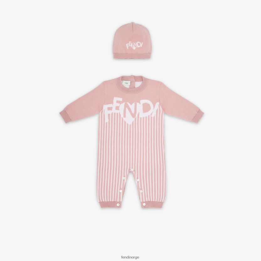 Fendi barn strikket babysett NXB4XN2754 rosa klær