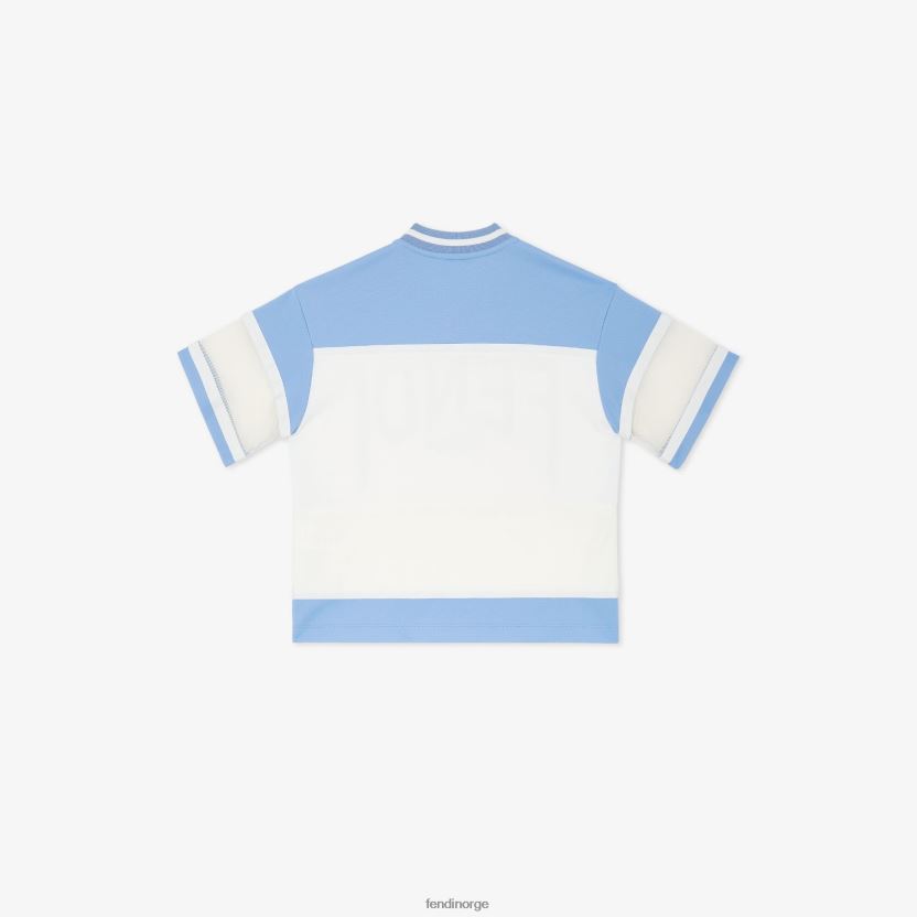 Fendi barn acetat maxi t-skjorte med skrift NXB4XN2968 hvit klær