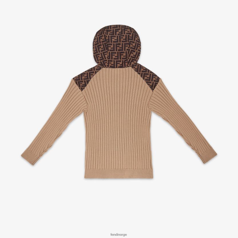 Fendi barn bomullsstrikk og ff nylongenser NXB4XN2962 beige klær