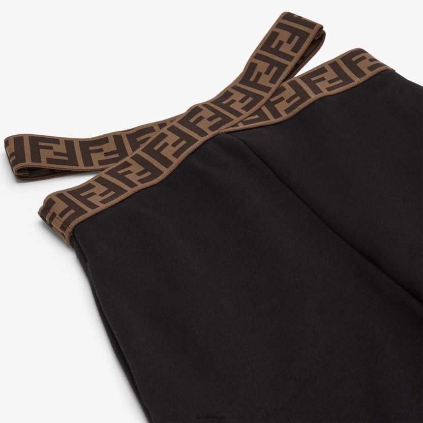 Fendi barn fleecebukse med ff strikk NXB4XN2881 svart klær