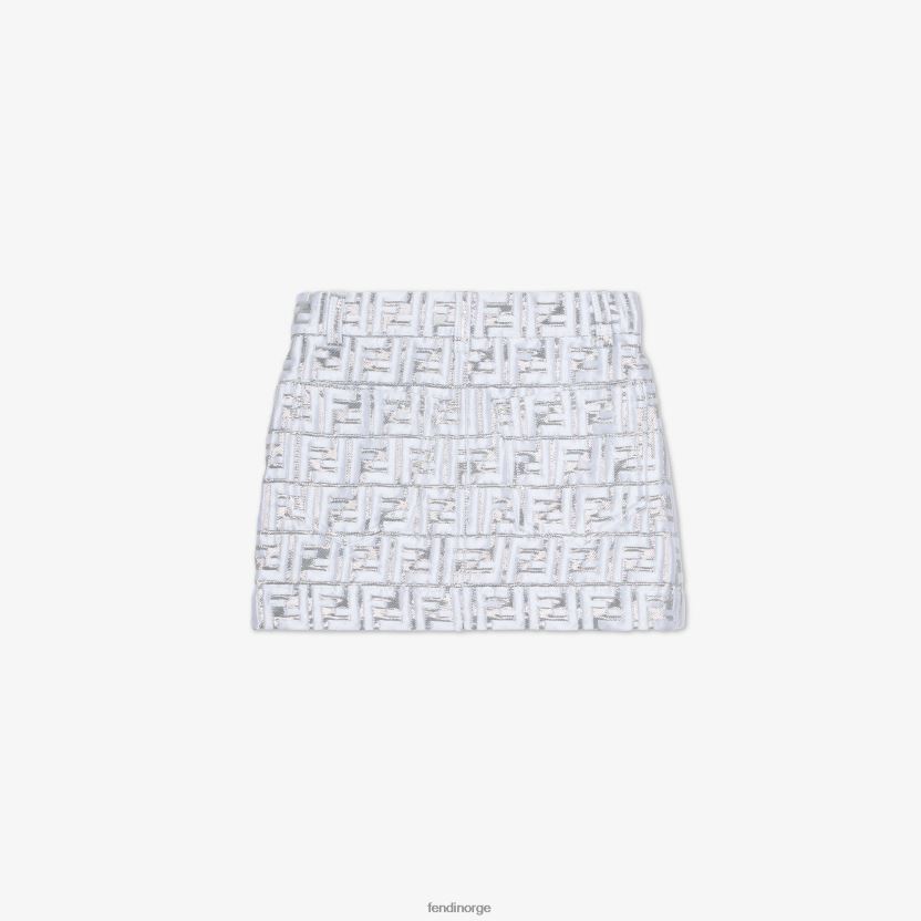 Fendi barn jacquard juniorskjørt NXB4XN2866 sølv klær