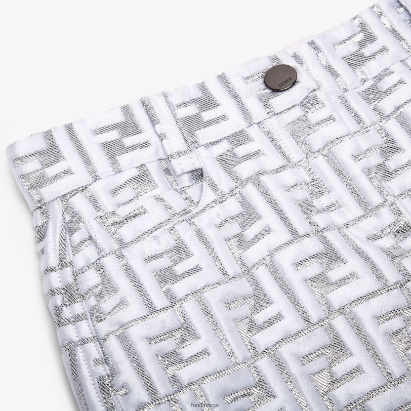 Fendi barn jacquard juniorskjørt NXB4XN2866 sølv klær