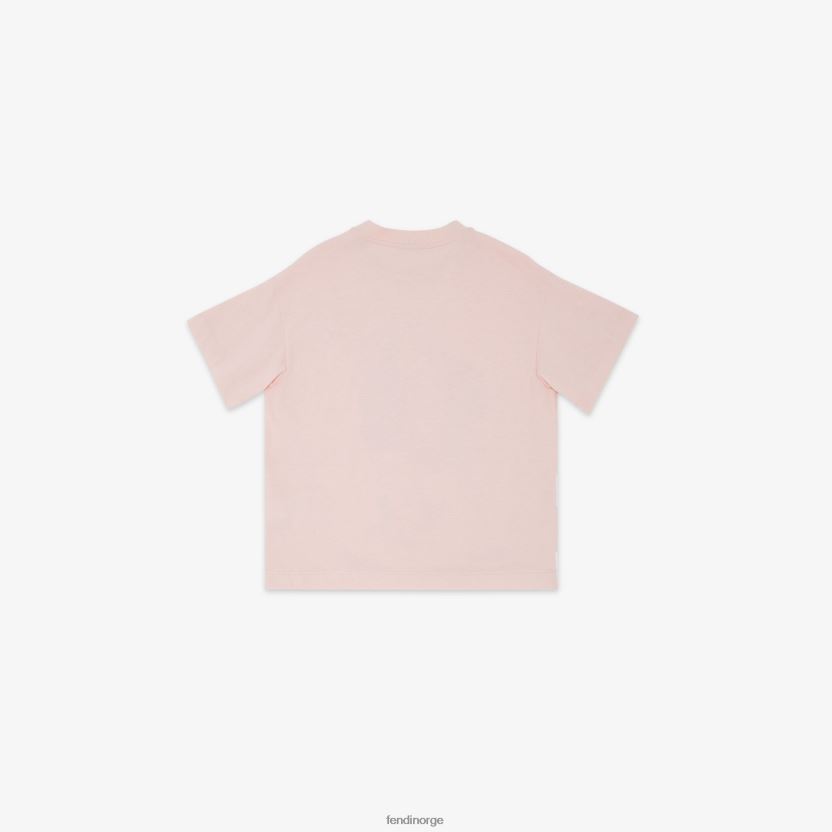 Fendi barn jersey t-skjorte med trykk NXB4XN2886 rosa klær