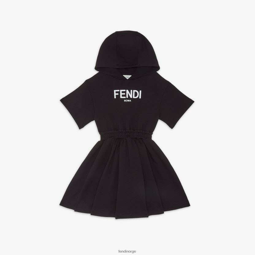Fendi barn roma-kjole i fleece NXB4XN2882 svart klær