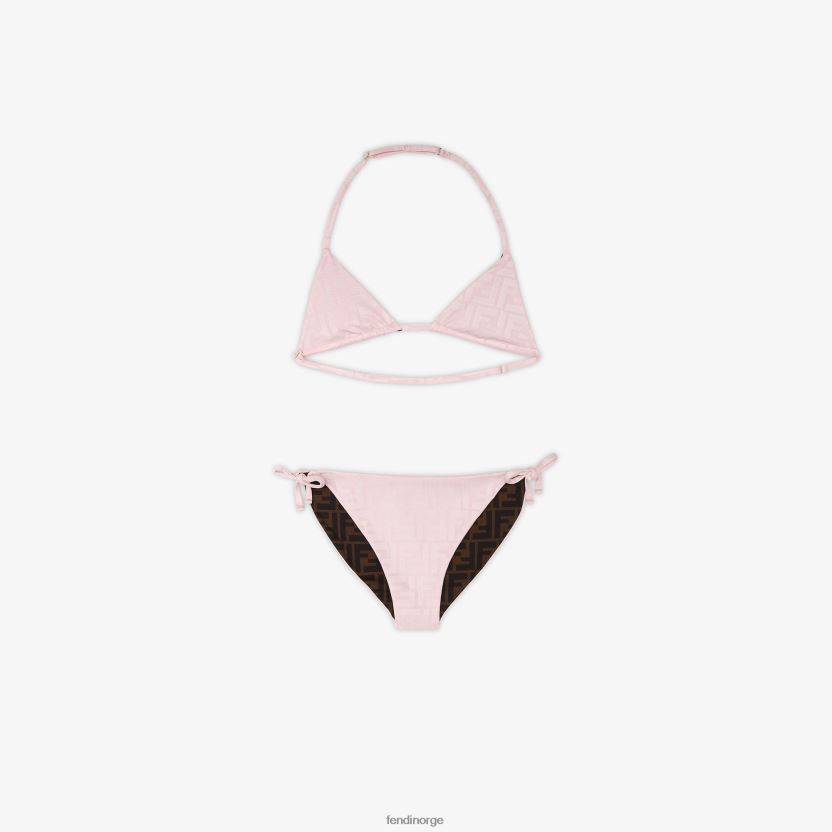Fendi barn vendbar lycra bikini badedrakt NXB4XN2912 rosa klær