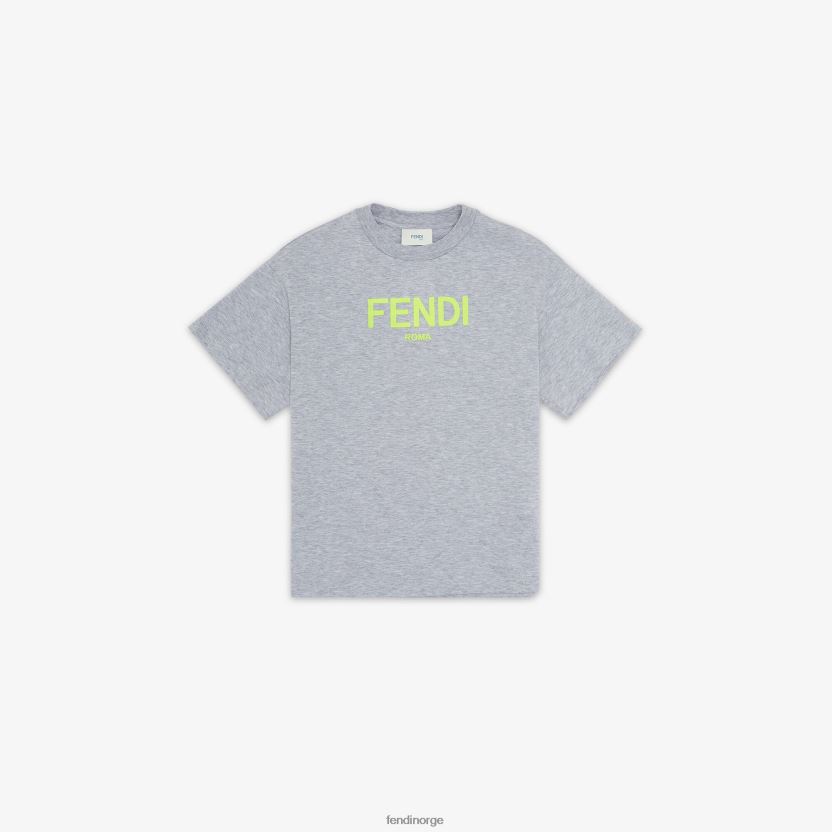 Fendi barn jersey junior t-skjorte med neontrykk NXB4XN2873 grå klær