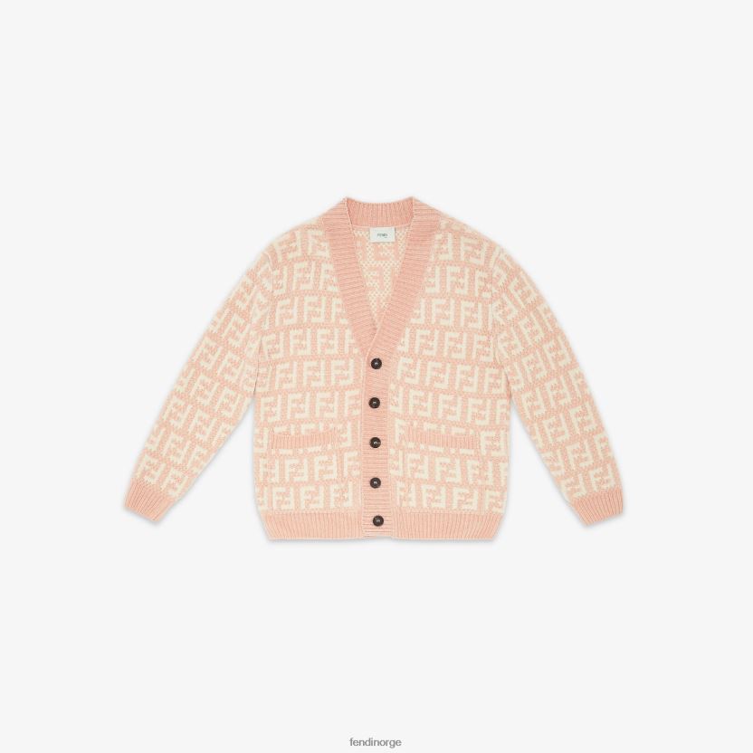 Fendi barn krem chenille cardigan NXB4XN2895 rosa klær