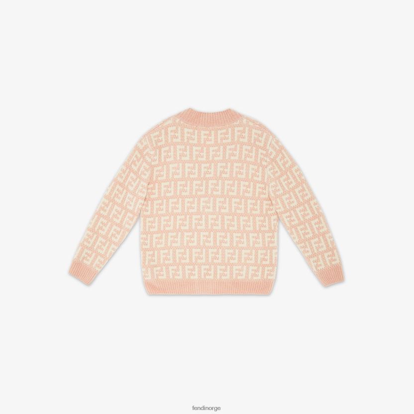 Fendi barn krem chenille cardigan NXB4XN2895 rosa klær