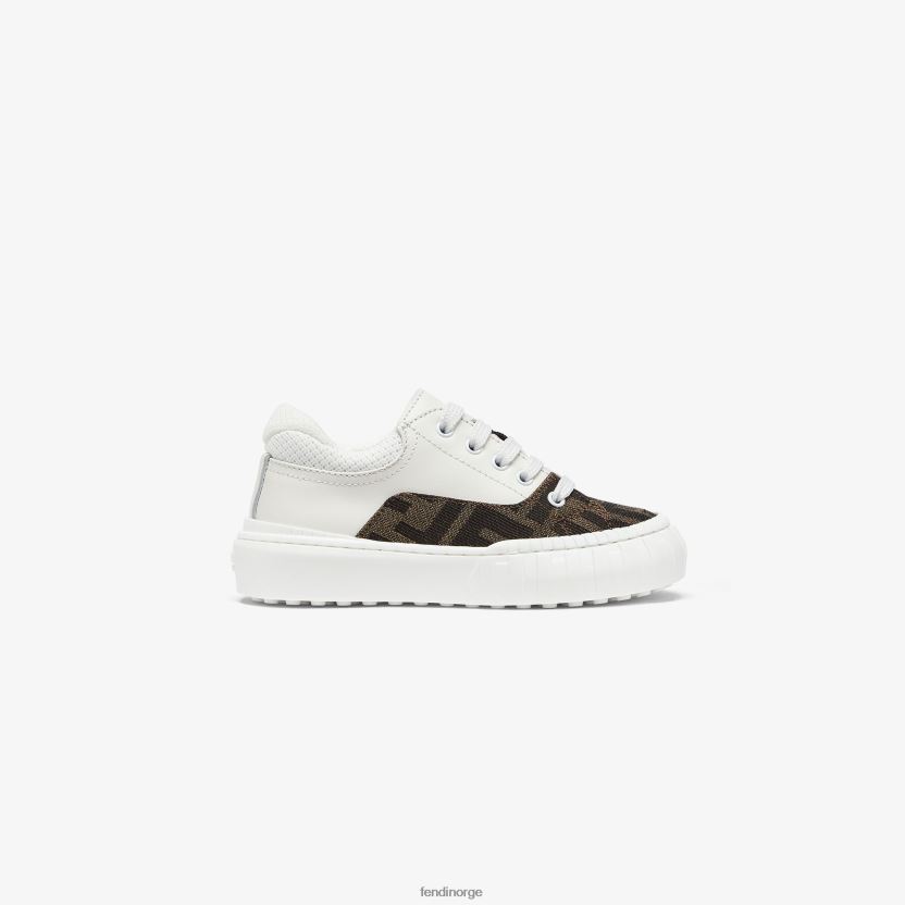 Fendi barn first steps sneakers i skinn og stoff med logo NXB4XN2940 flerfarget sko