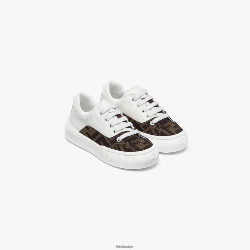 Fendi barn first steps sneakers i skinn og stoff med logo NXB4XN2940 flerfarget sko