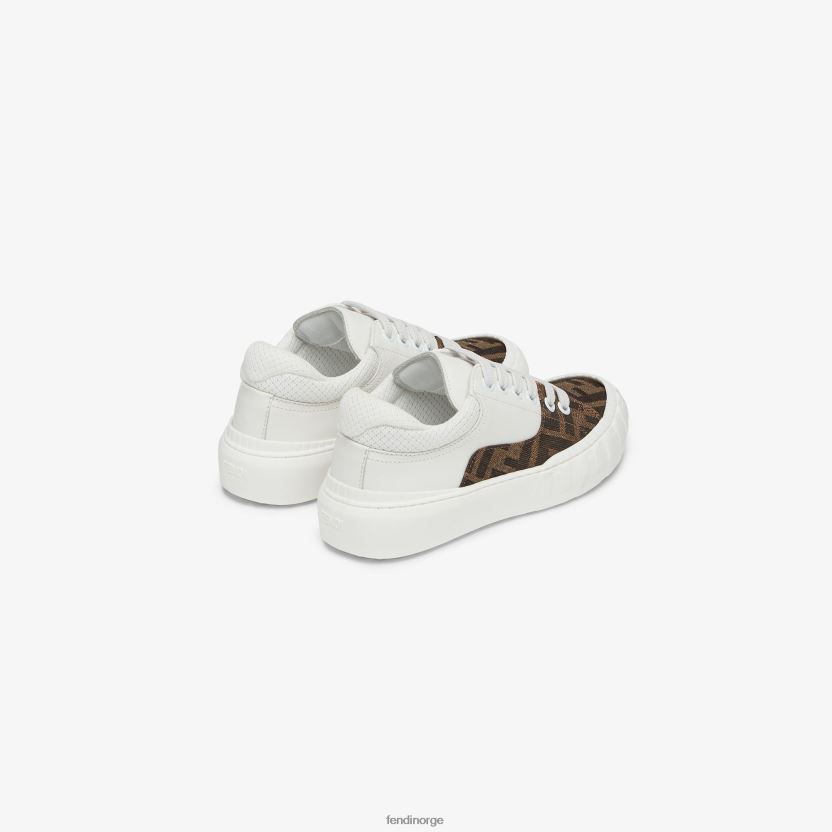 Fendi barn juniorsneakers i skinn og stoff med logo NXB4XN2941 mote sko