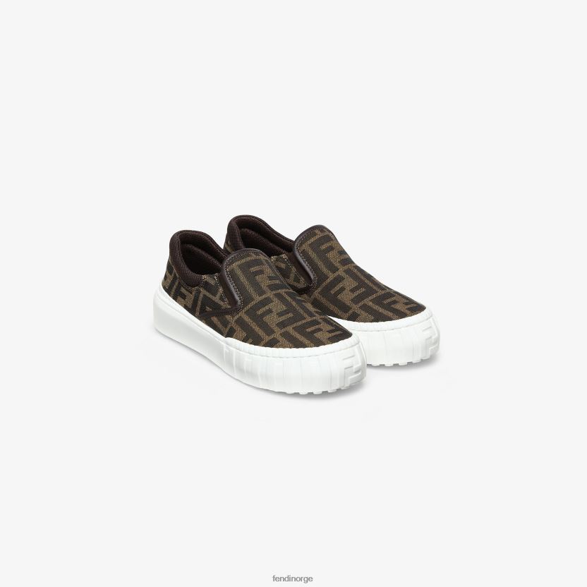 Fendi barn stoff slip-on junior joggesko med ff logo NXB4XN2878 mote sko