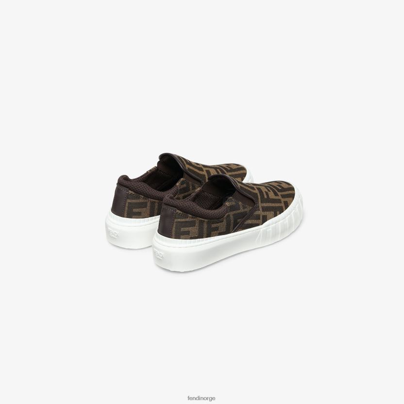 Fendi barn stoff slip-on junior joggesko med ff logo NXB4XN2878 mote sko