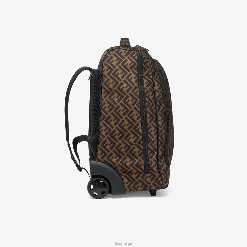 Fendi barn \"back to school\" juniorryggsekk med hjul og all-over logo NXB4XN2827 mote tilbehør