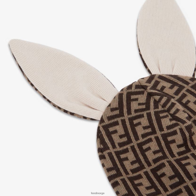 Fendi barn ff logo strikket lue NXB4XN2788 mote tilbehør