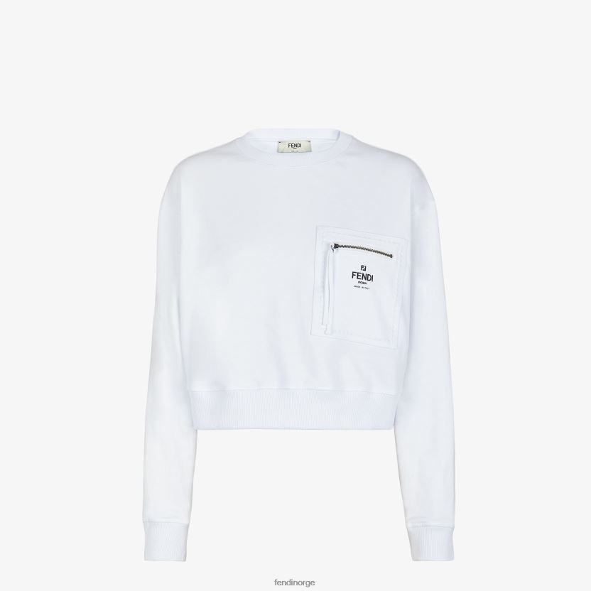 Fendi kvinner genser i jersey NXB4XN1144 hvit klær