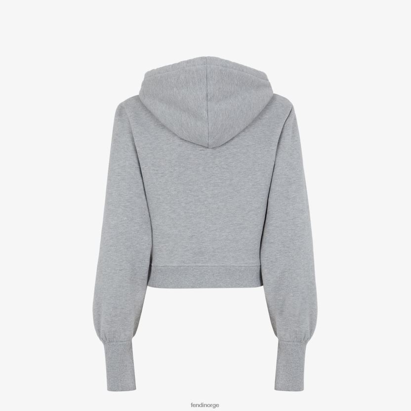 Fendi kvinner genser i melange jersey NXB4XN1186 grå klær