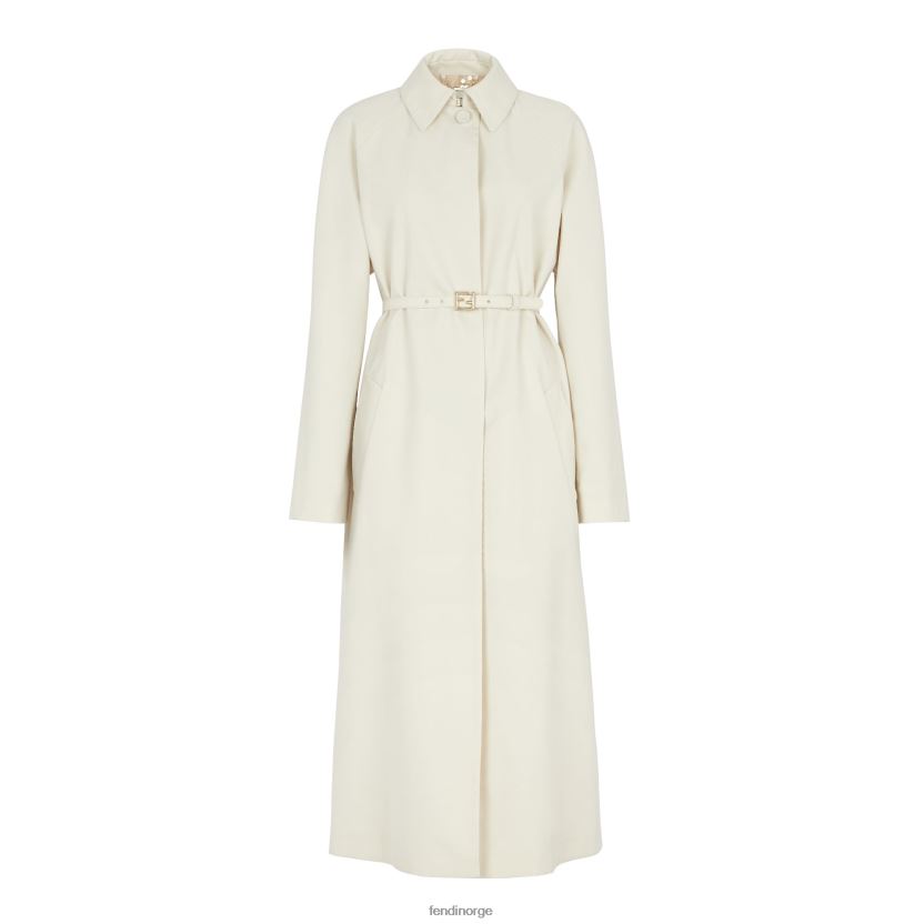 Fendi kvinner trenchcoat av stoff NXB4XN947 hvit klær