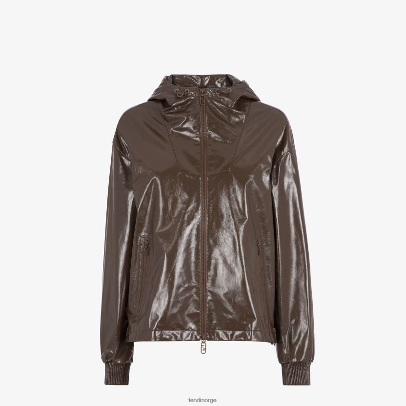Fendi kvinner blank skinnjakke NXB4XN1169 brun klær