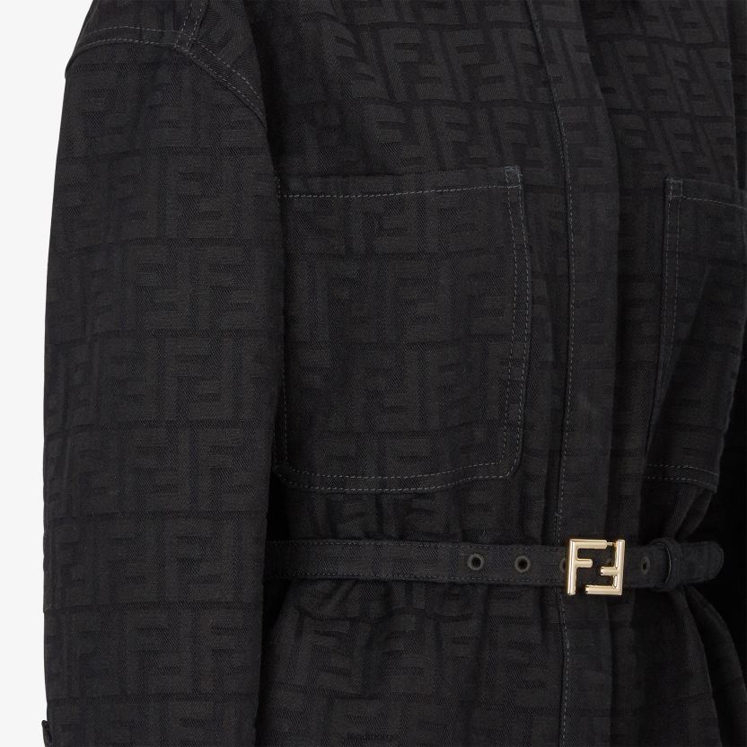 Fendi kvinner go-to jakke i jacquard denim NXB4XN931 blå klær
