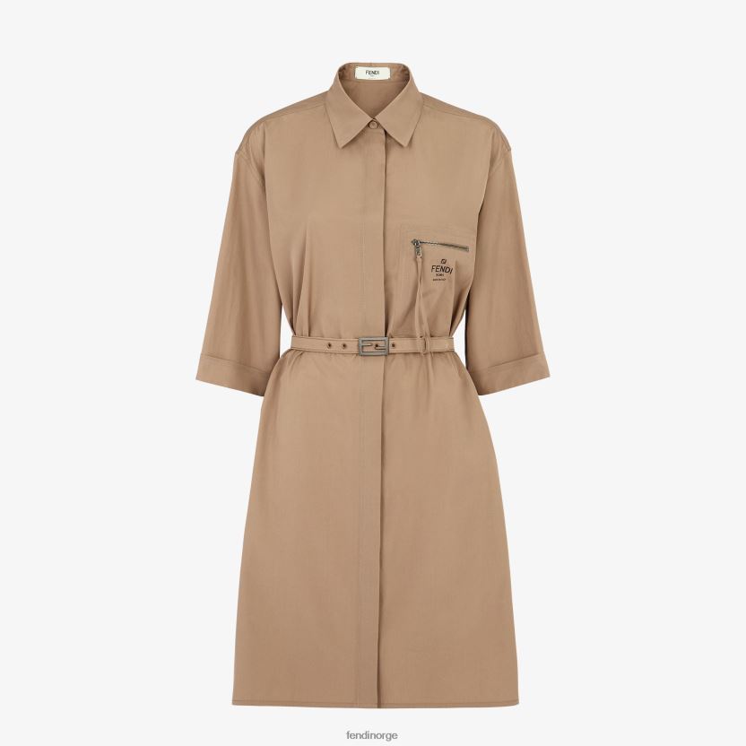 Fendi kvinner bomullskjole NXB4XN1069 brun klær
