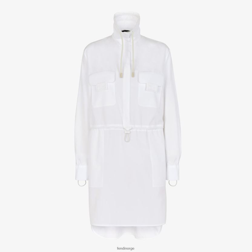 Fendi kvinner bomullskjole NXB4XN1074 hvit klær