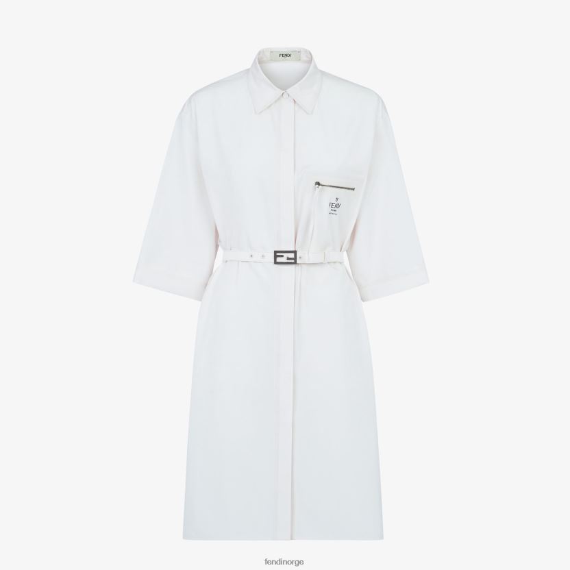 Fendi kvinner bomullskjole NXB4XN1149 hvit klær