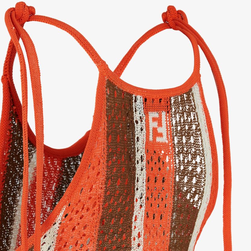 Fendi kvinner heklet kjole i bomull NXB4XN1250 flerfarget klær