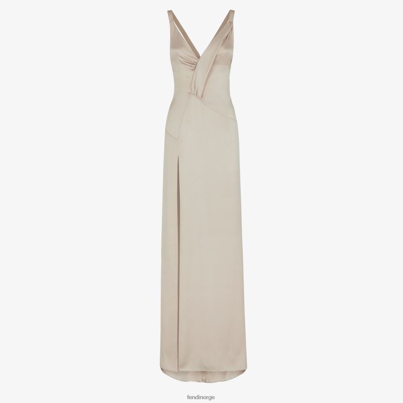 Fendi kvinner kjole i duesateng NXB4XN1194 beige klær