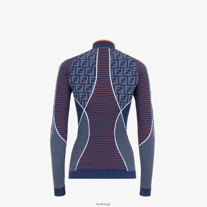 Fendi kvinner ff tech genser i stoff NXB4XN1165 blå klær