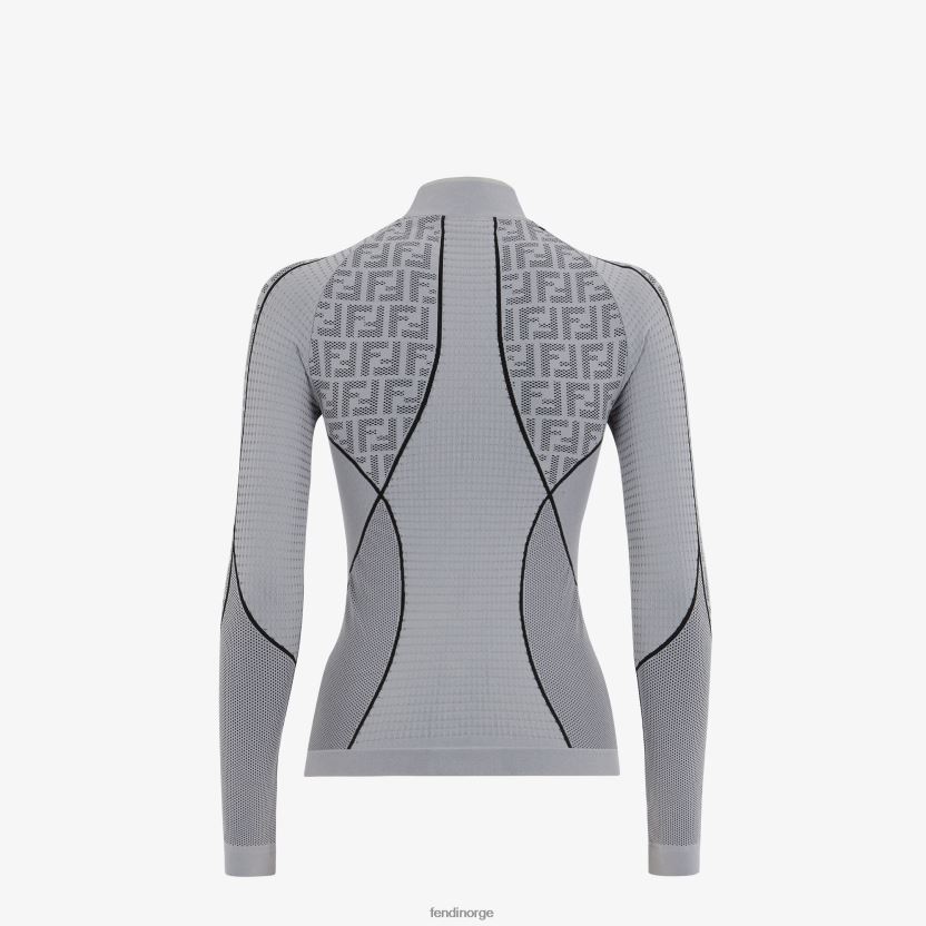 Fendi kvinner ff tech genser i stoff NXB4XN1167 grå klær