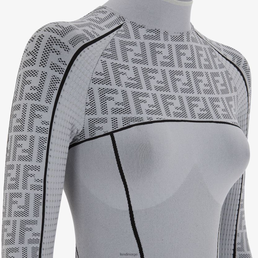 Fendi kvinner ff tech genser i stoff NXB4XN1167 grå klær