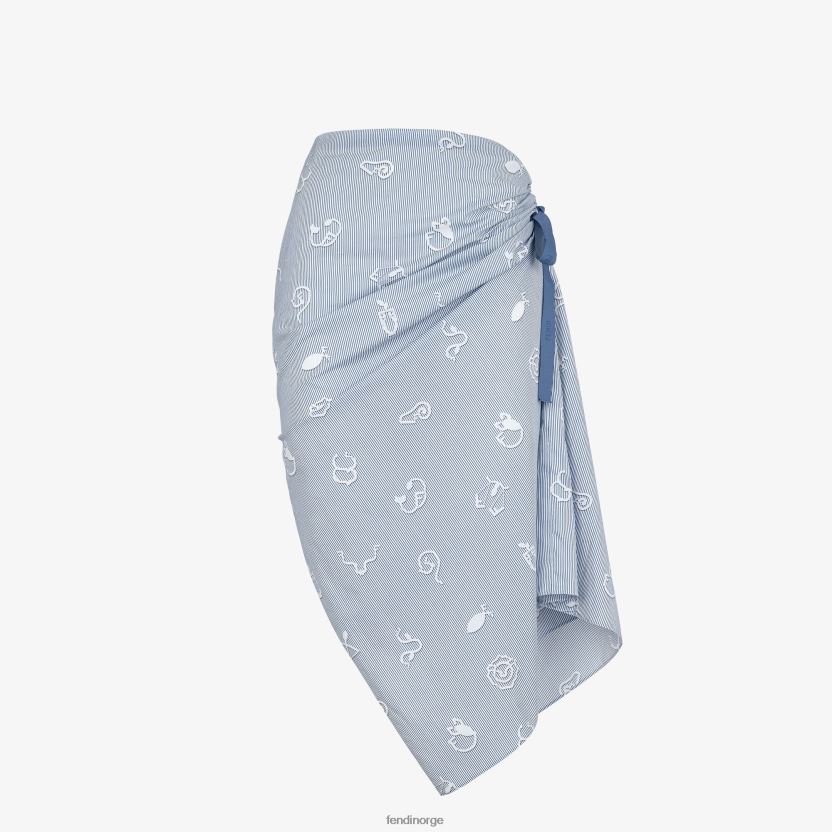 Fendi kvinner bomullsskjørt NXB4XN1046 lyse blå klær