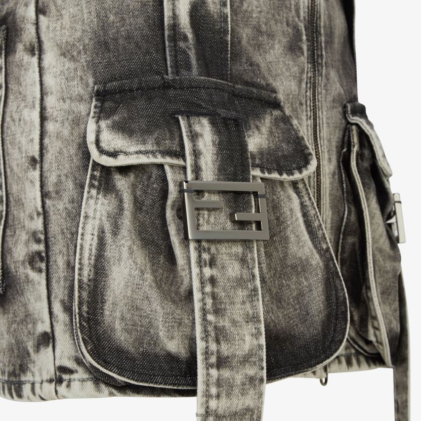 Fendi kvinner denim skjørt NXB4XN1061 svart klær