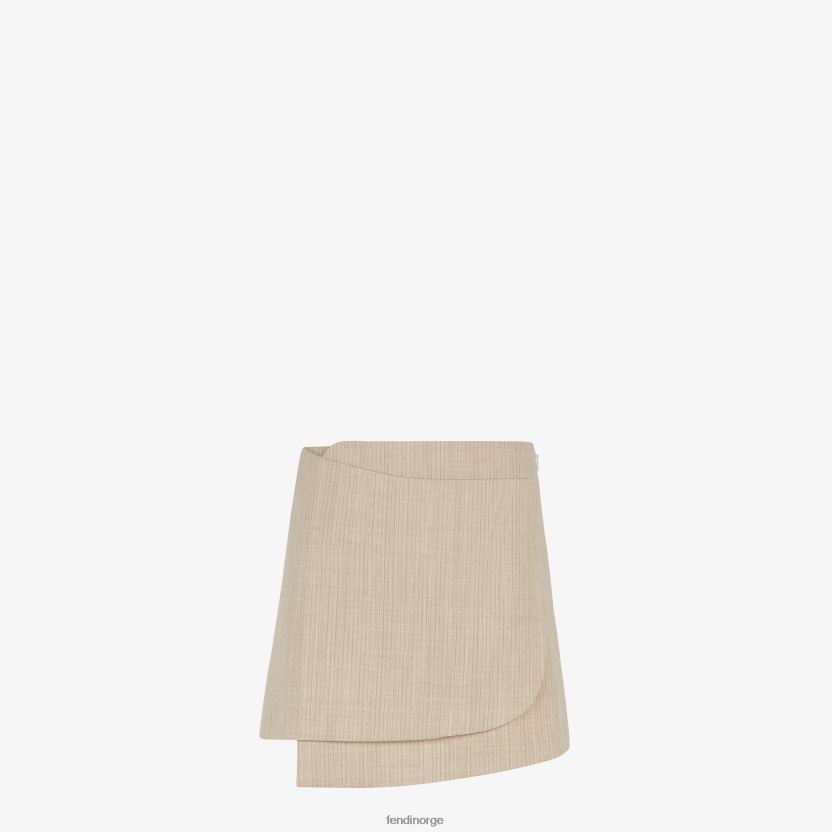 Fendi kvinner flanellskjørt NXB4XN951 beige klær