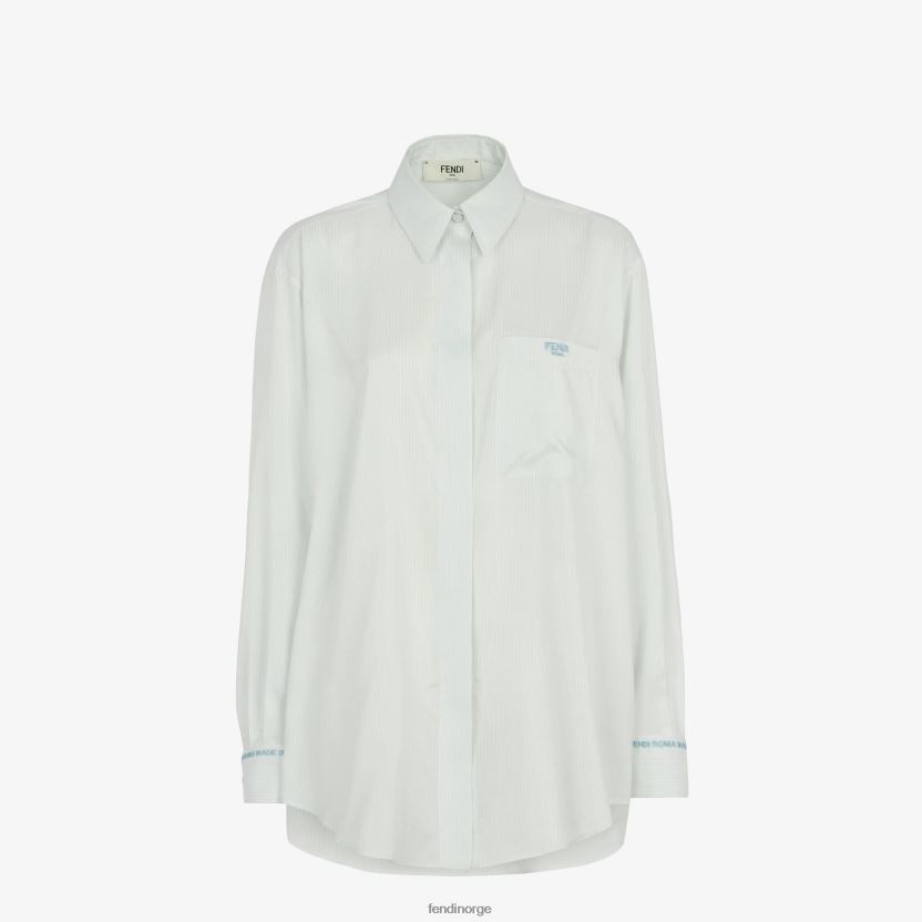 Fendi kvinner silkeskjorte NXB4XN979 lyse blå klær