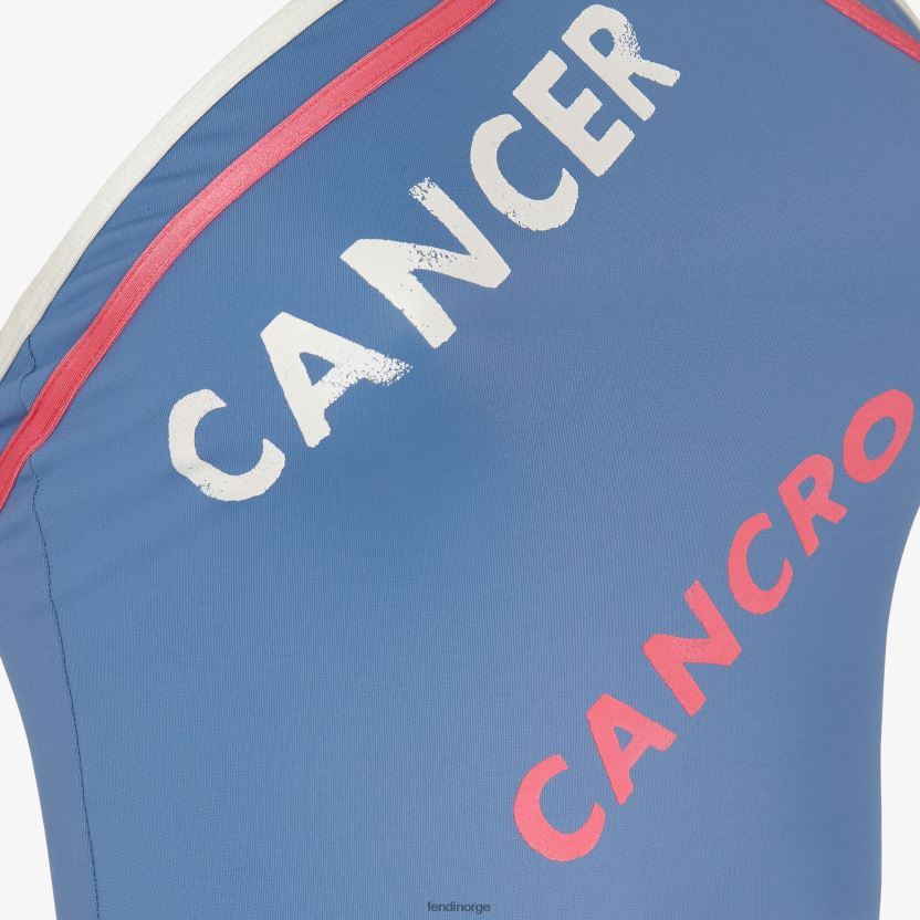 Fendi kvinner lycra badedrakt i ett stykke NXB4XN1048 blå klær