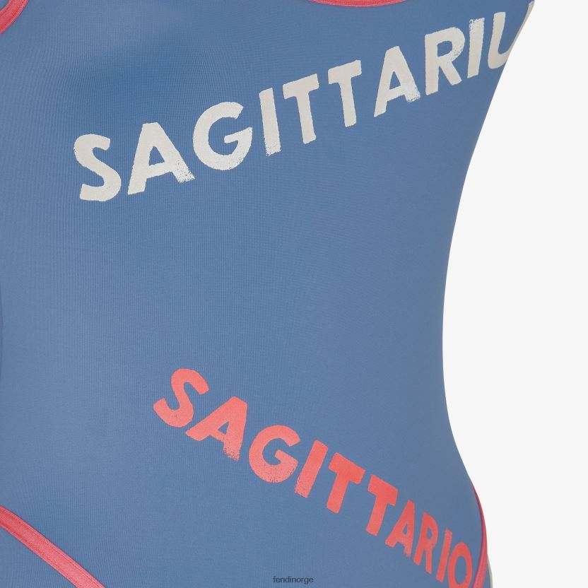 Fendi kvinner lycra badedrakt i ett stykke NXB4XN1049 blå klær