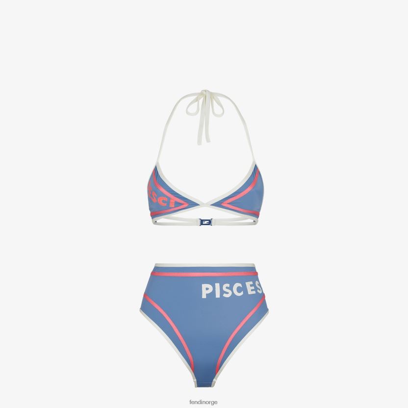 Fendi kvinner lycra bikini NXB4XN1024 blå klær