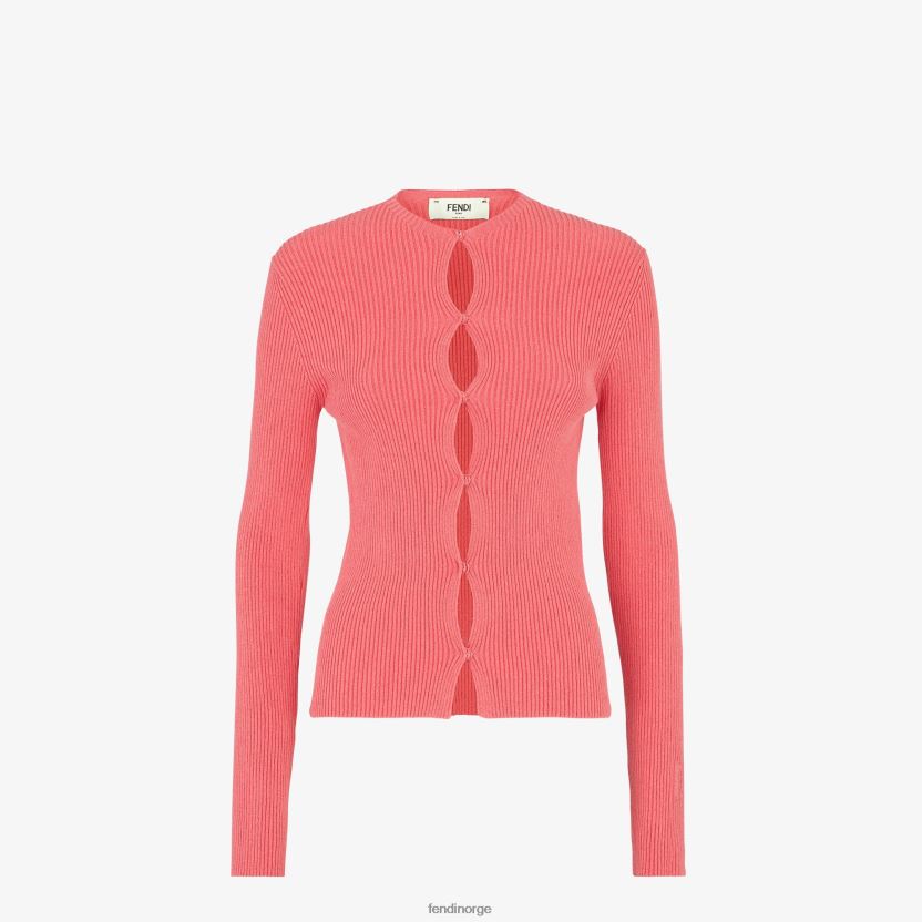 Fendi kvinner bomull cardigan NXB4XN1028 rosa klær