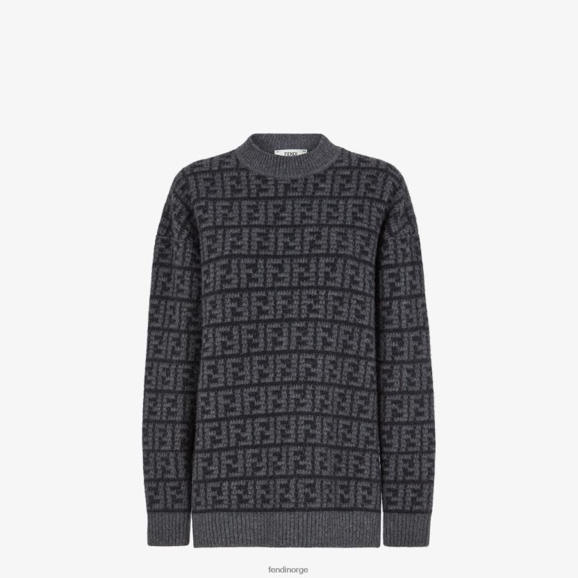 Fendi kvinner ff heklet kashmirgenser NXB4XN1218 svart klær