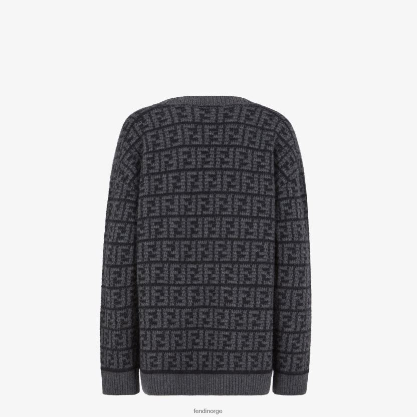 Fendi kvinner ff heklet kasjmir cardigan NXB4XN1216 svart klær