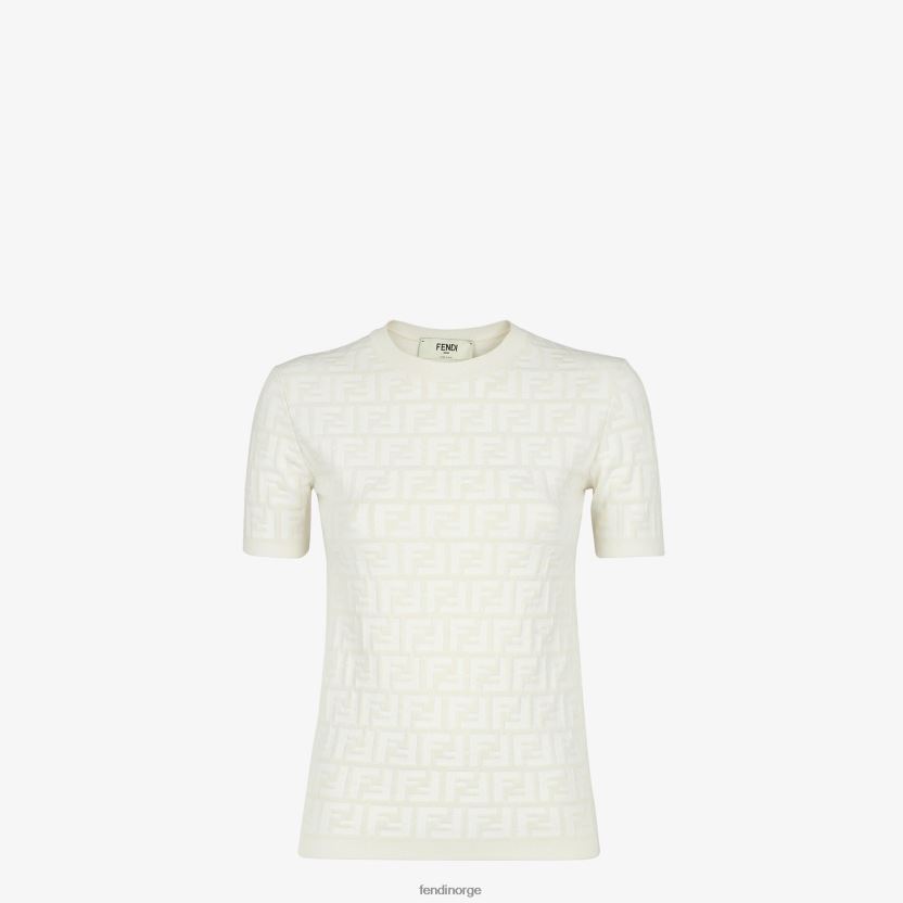 Fendi kvinner ff viskosegenser NXB4XN933 hvit klær