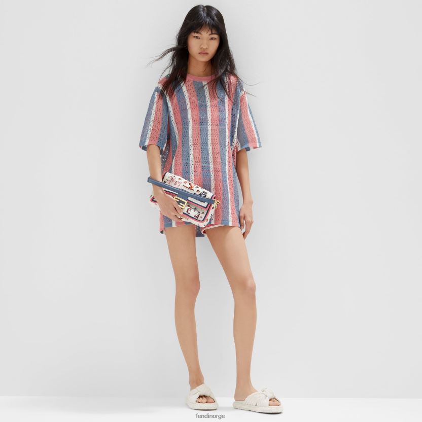 Fendi kvinner heklet genser i bomull NXB4XN1030 flerfarget klær