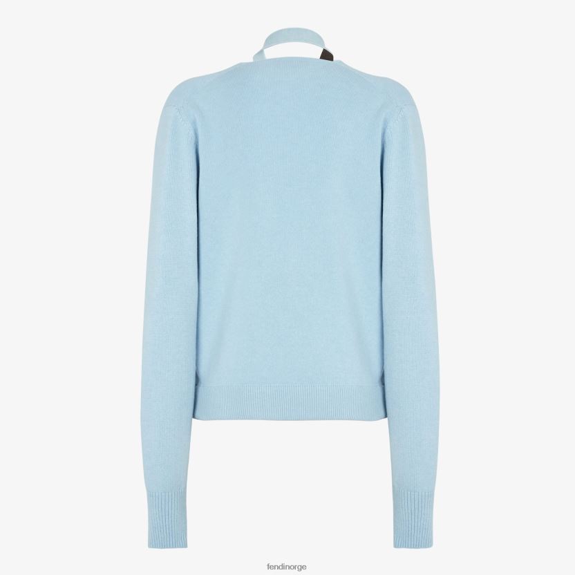 Fendi kvinner kashmir og ull cardigan NXB4XN925 lyse blå klær