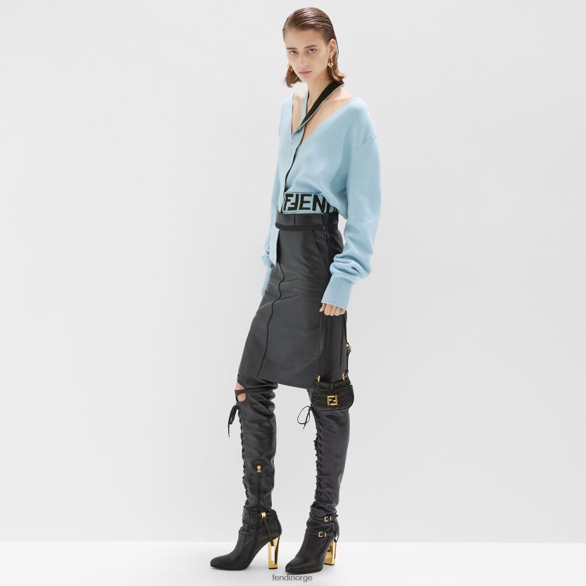 Fendi kvinner kashmir og ull cardigan NXB4XN925 lyse blå klær